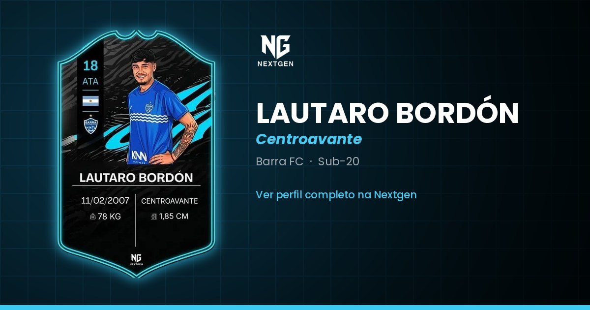 Carta do atleta Lautaro Bordón