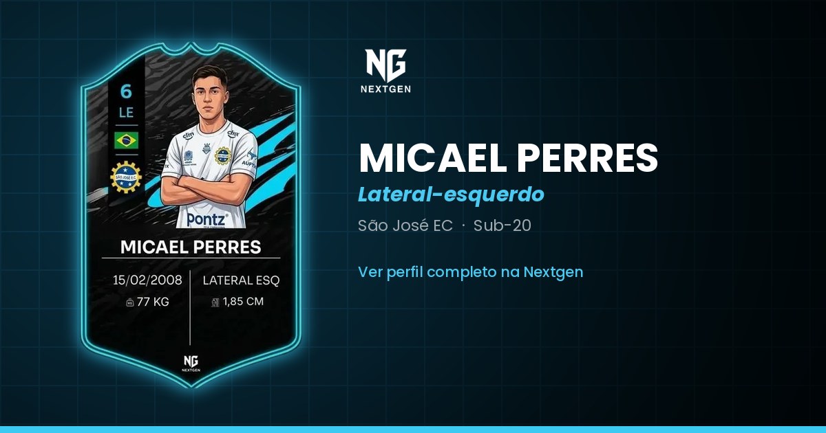 Carta do atleta Micael Perres