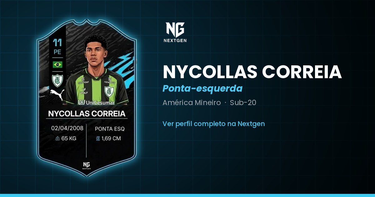 Carta do atleta Nycollas Correia