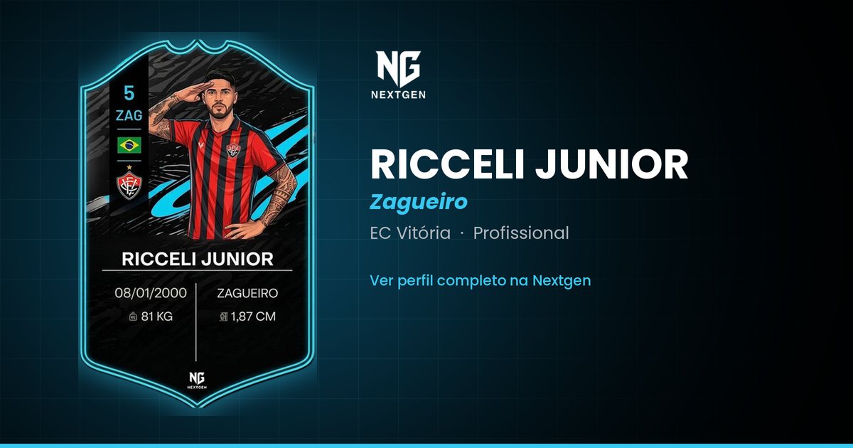 Carta do atleta Ricceli Junior