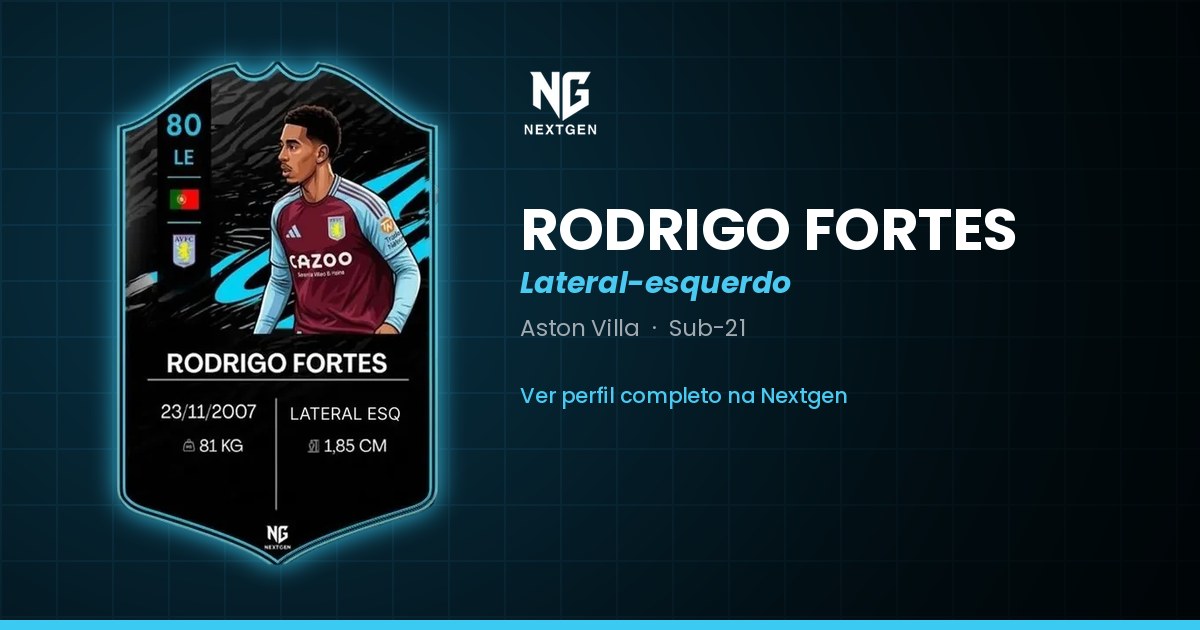 Carta do atleta Rodrigo Fortes